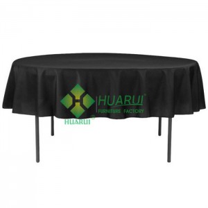 90-Round-Polyester-Tablecloth-Overlay-Black