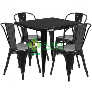 metal table set black