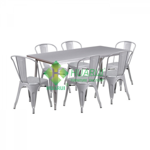 metal table set silver